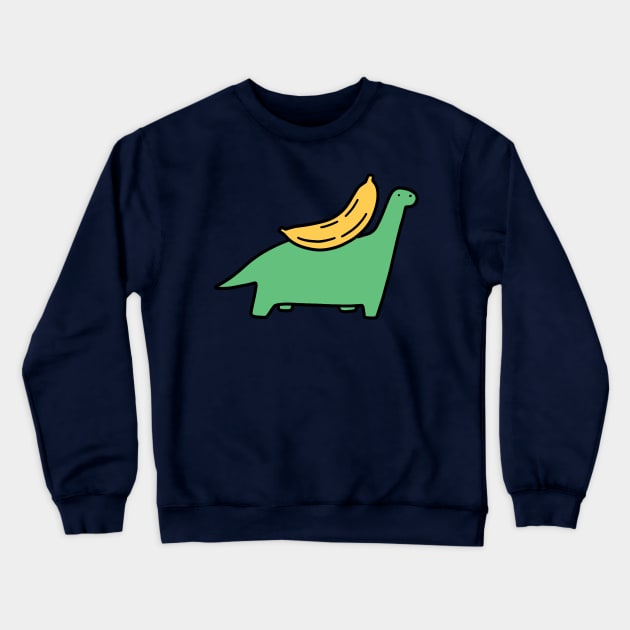 Banana Long Neck Dino Crewneck Sweatshirt by saradaboru